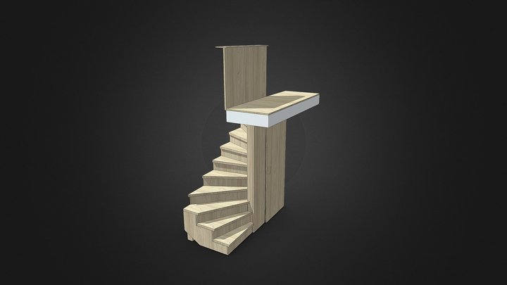 Casa VOG - scară lemn 3D Model