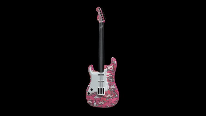 Kasane Teto Guitar – Kostenloses 3D-Modell STL