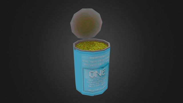 Pixel Art Ruined Super Tasty Beans (Opened) 3D Model