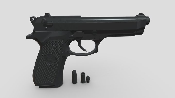 Beretta 92 for 3D Print 3D Model