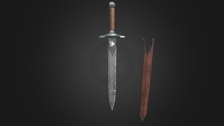 Runic sword 3D Model