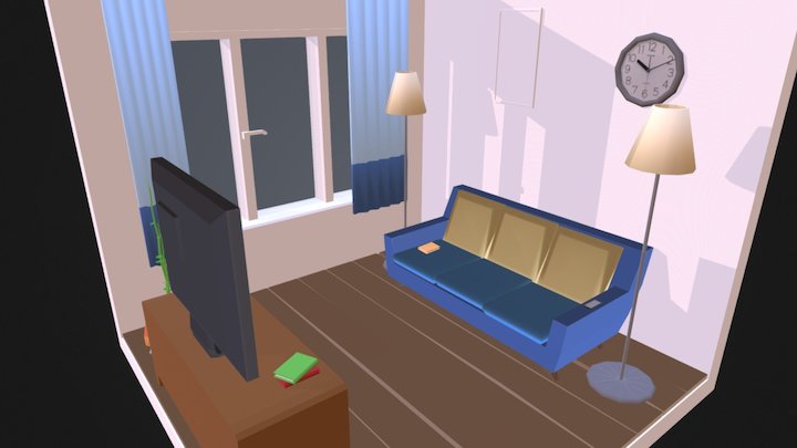 Isometric My Room 3D Model