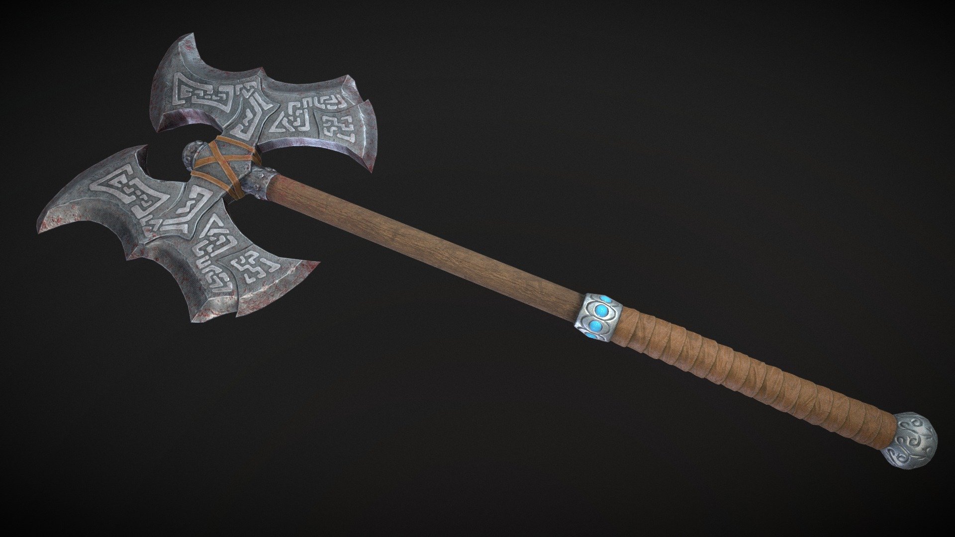 battle axe - 3D model by MohsenMoradi [129075a] - Sketchfab