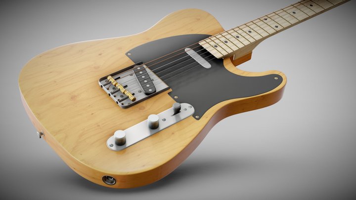 Fender Telecaster electric guitar 3D Model