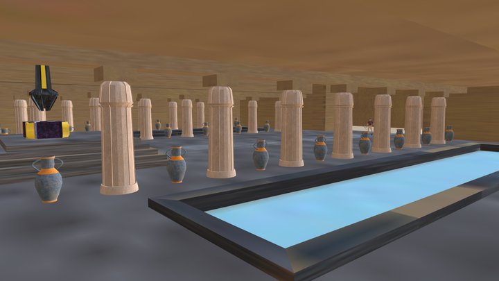 A Lost Egyptian Temple 3D Model