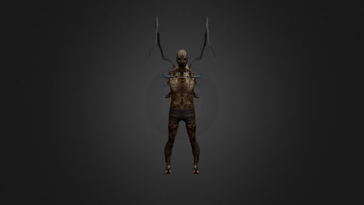 Armless (Low poly horror monster) 3D Model