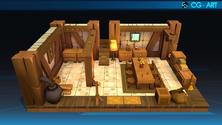 Players' Houses 01_Sufokia Dofus 3D Model