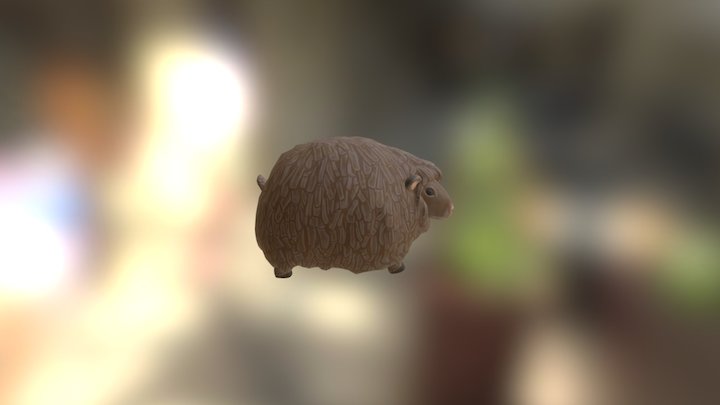 A Sheep Walking 3D Model