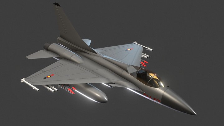 sukhoi su-27 flanker 3D Model in Fighter 3DExport