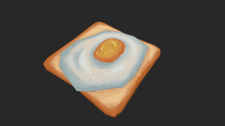 Egg Toast 3D Model