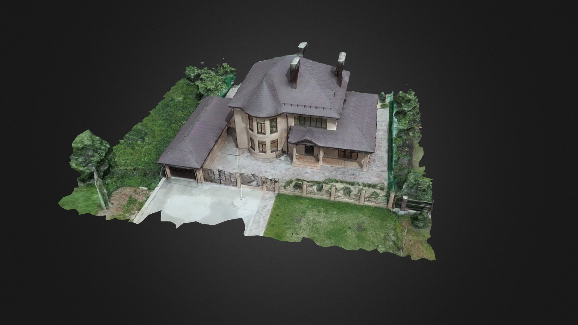 Test cottage shooting video from a quadrocopter
