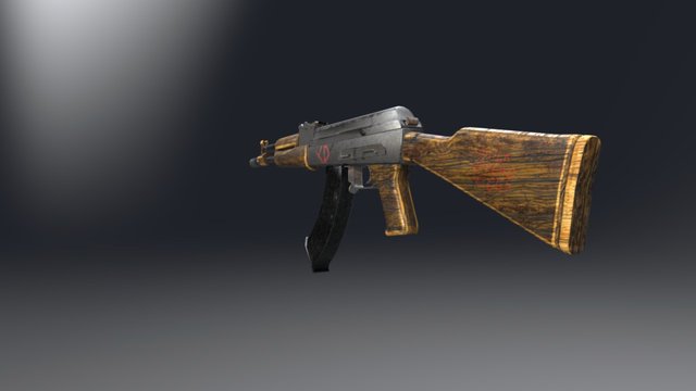 AK47 - Distressed 3D Model