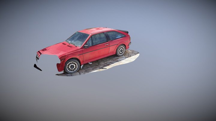 VW Scirocco MKII, Low Def, test, incomplete 3D Model