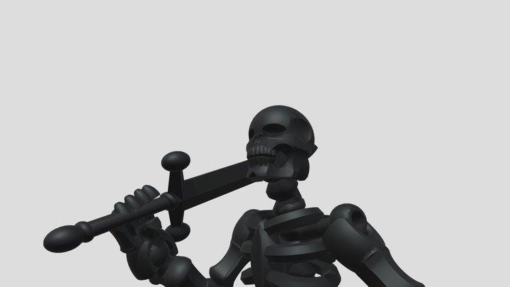 Nether Skeleton (realistic) 3D Model
