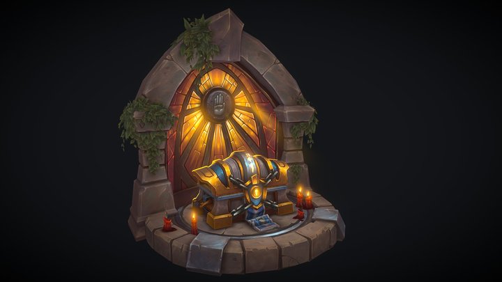 Silver Hand Paladin Chest 3D Model