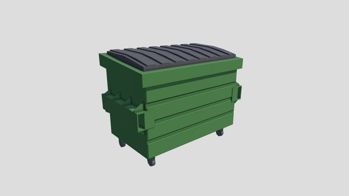 Low Poly - Dumpster 3D Model