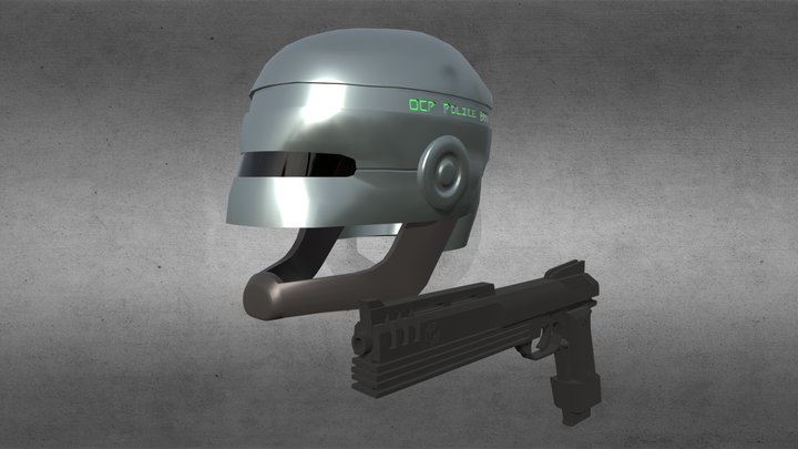 OCP-Murphy's RoboCop Helmet and Auto 9 3D Model