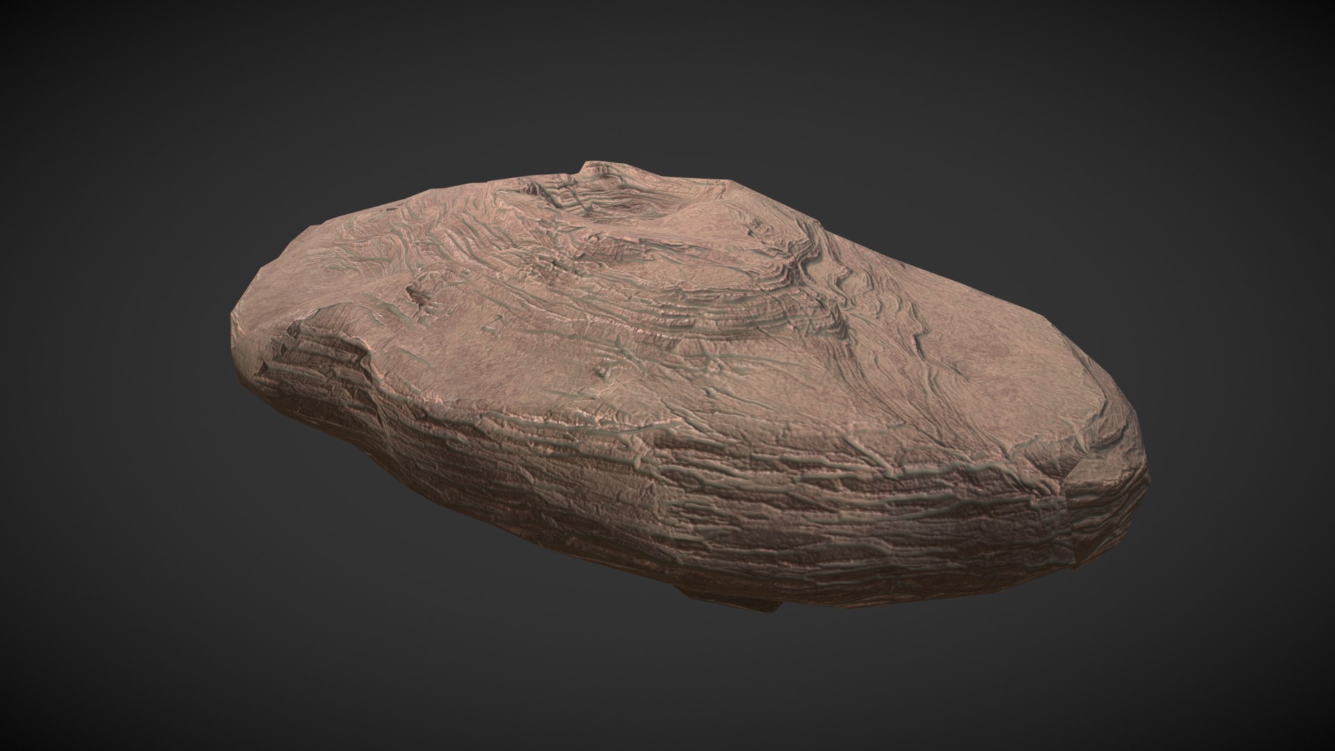 3D model Mars Rock 2 - This is a 3D model of the Mars Rock 2. The 3D model is about a rock with a dark background.