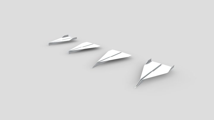 #Other - Origami Paper Plane 3D Model