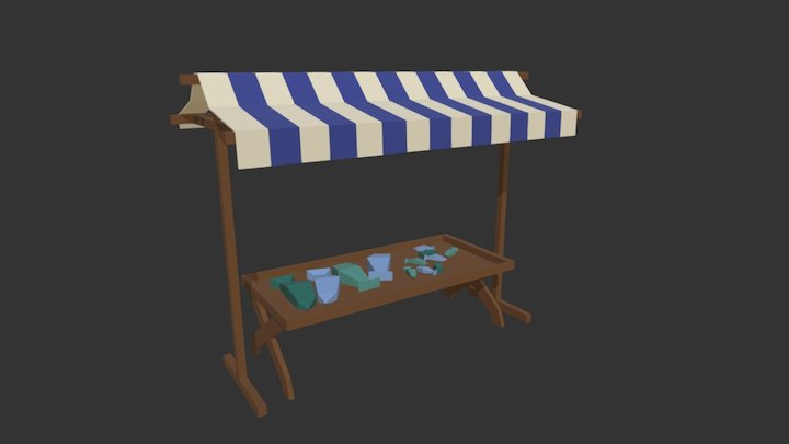 Stall [002] [Medieval Assets] 3D Model
