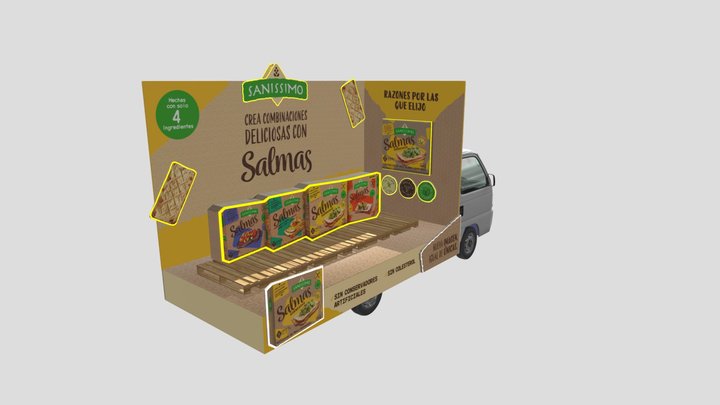 Valla móvil sanissimo 3D Model