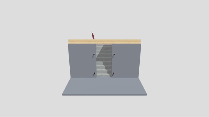 Bilco PermEntry size C with door USDZ 3D Model