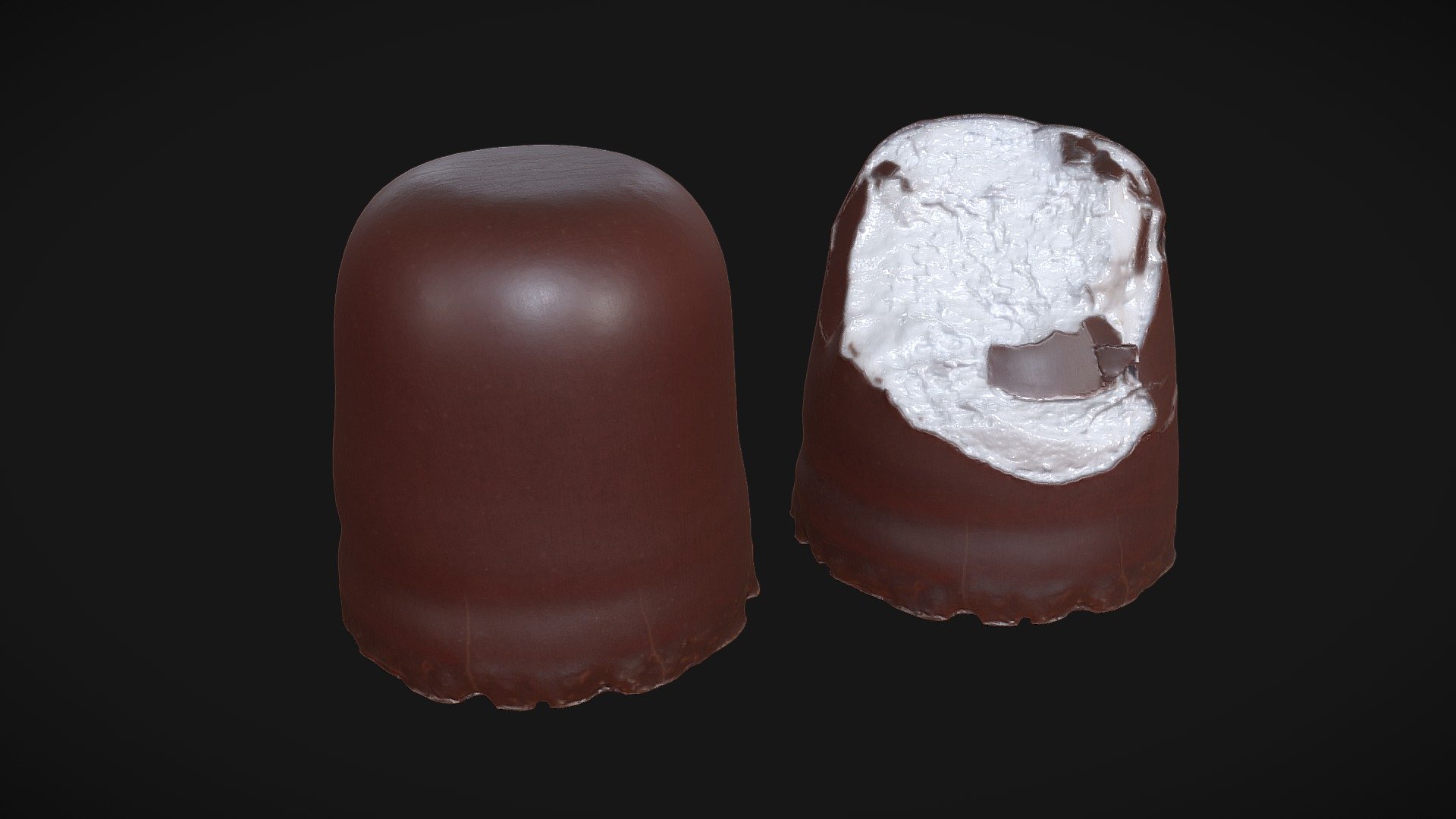 Chocolate-coated marshmallow treats - 3D model by AMajesticSeaFlapFlap ...
