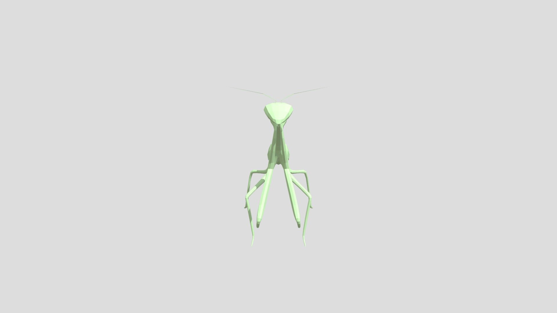 Low-Poly Praying Mantis - 3D model by NumModels [12a13ce] - Sketchfab