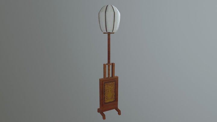 Chinese style wooden light 3D Model