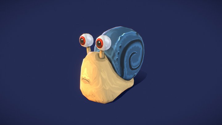 Stylized Hand Paint Cartoon Snail – Free 3D Model STL