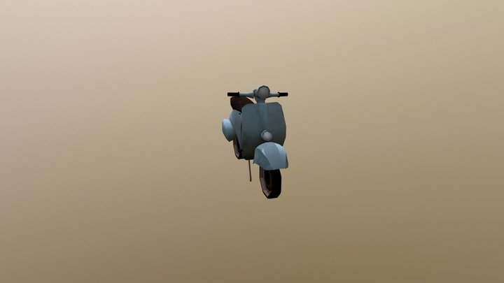 Low Poly Vespa 3D Model