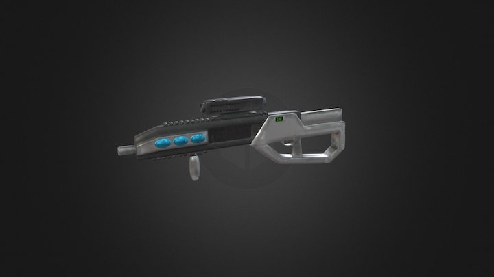 Sci-Fi Weapon: Retopo 3D Model