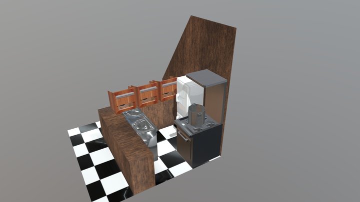 Simplistic Japanese Ramen Stop 3D Model