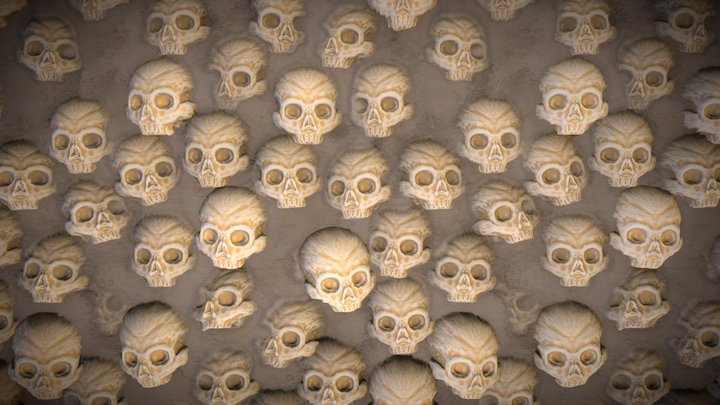 Skulls Material 3D Model