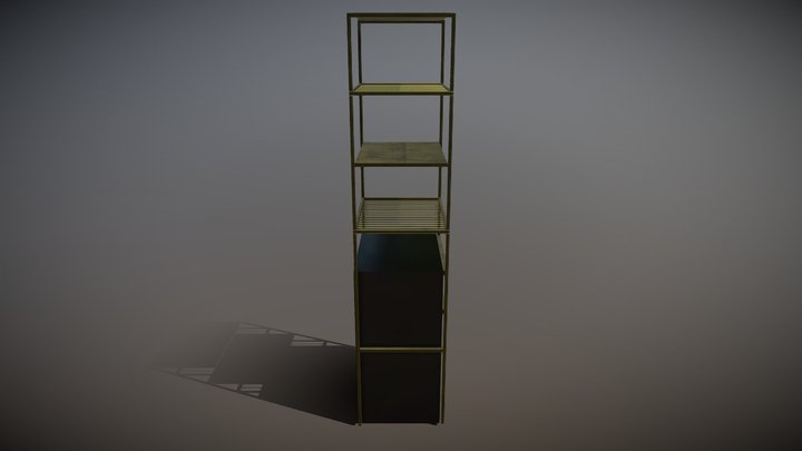 Metal Cabinet (Free Model) 3D Model