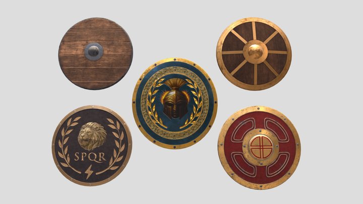 Roman Era Shields 3D Model