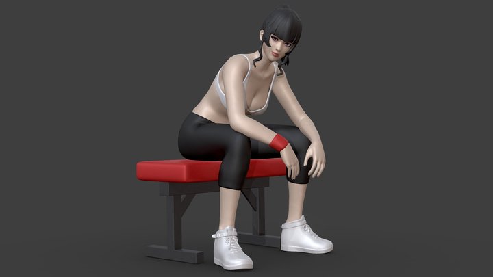 Nyotengu in sportswear printable version 3D Model