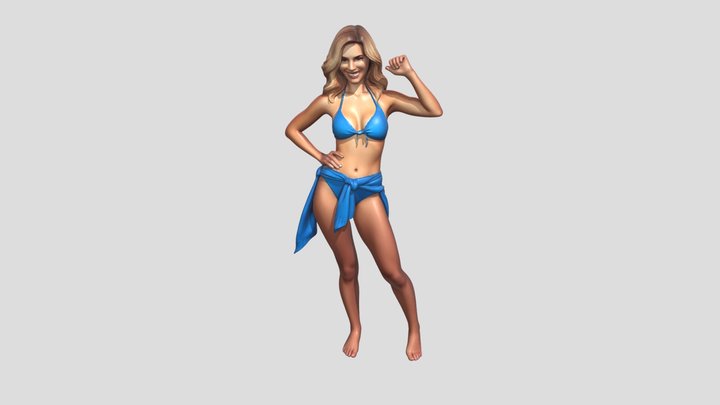 Blonde Frau 3D Model
