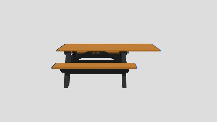 ADA Picnic Table - DPTHA - Polly Products 3D Model