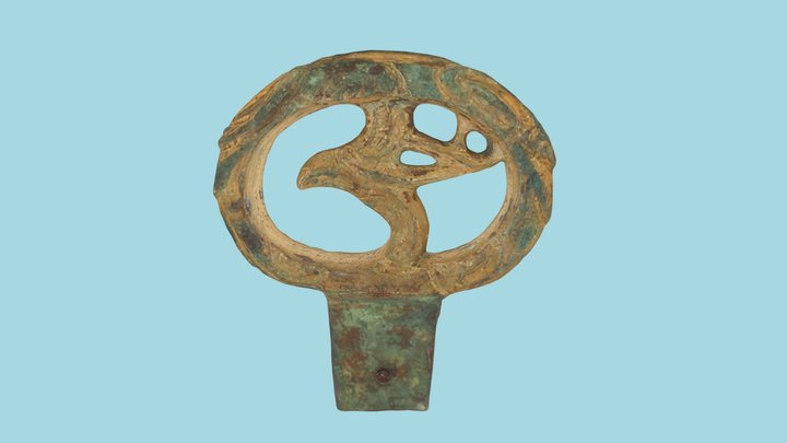新林横穴墓群 金銅装単鳳環頭太刀 3D Model