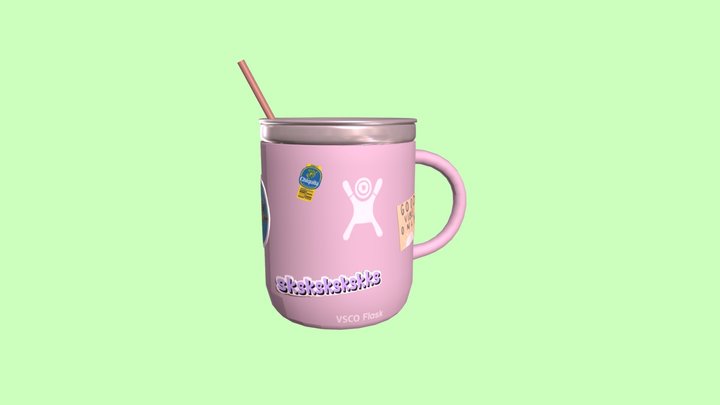 VSCO girl mug 3D Model