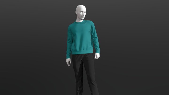 Sweatshirt and Pants outfit 3D Model