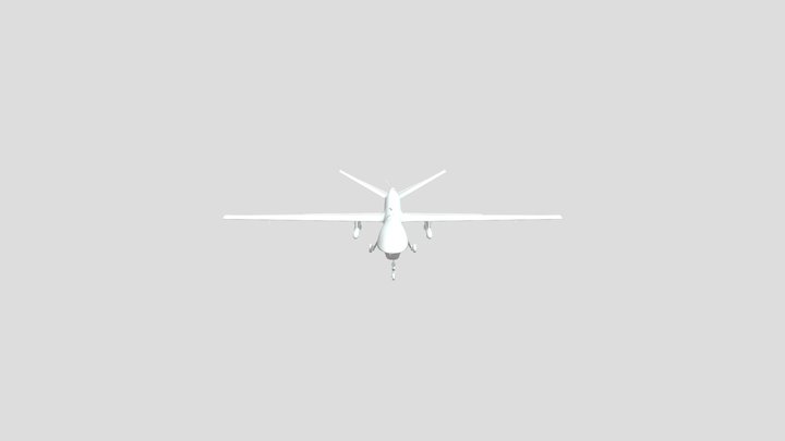 MQ1 Predator Drone Vehicle Animation 3D Model