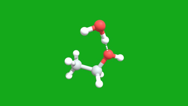 Hydrogen bond between ethanol and water molecule