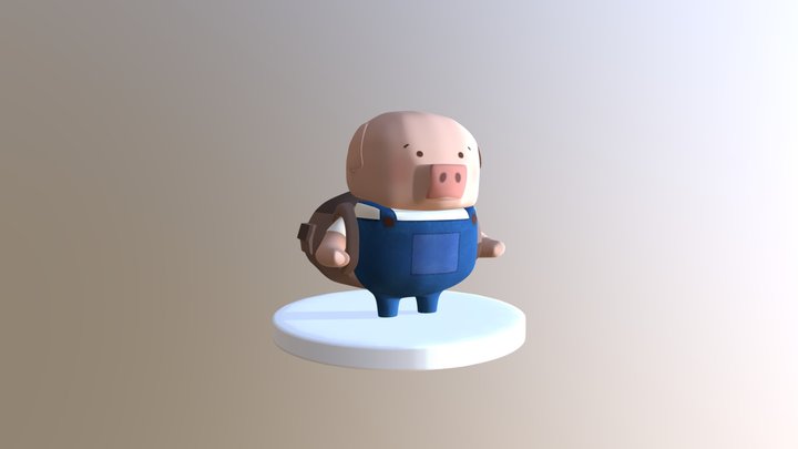 Pig from The Dam Keeper 3D Model