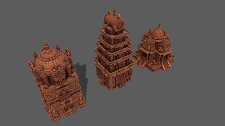 Indian Temples 3D Model