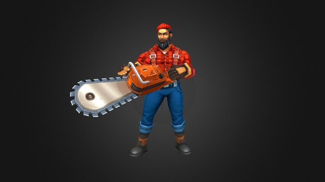 Woodcutter 3D Model
