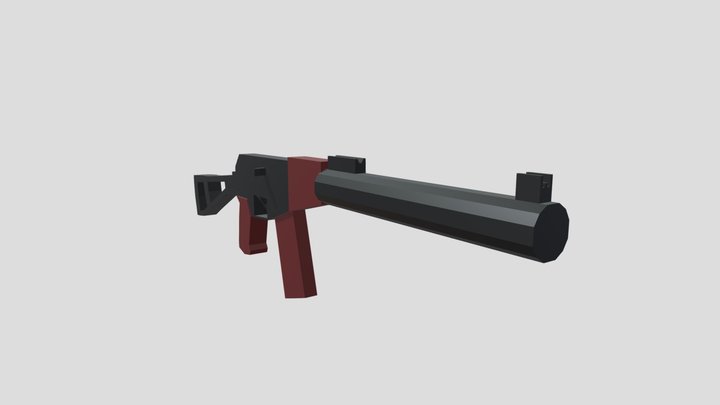 Free Low Poly TsNIITochMash AS VAL Rifle Model 3D Model