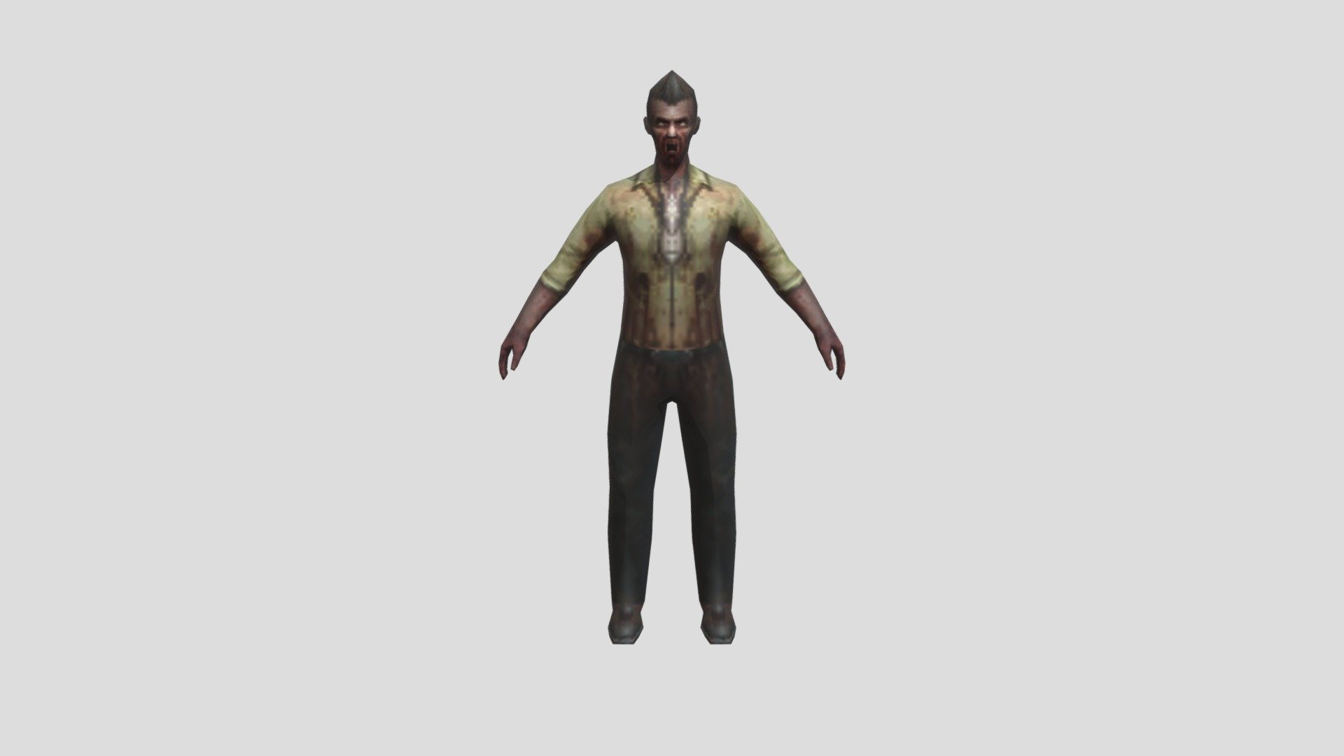 Dead frontier Male Zombie Casual3 — Sketchfab embed 3D viewer