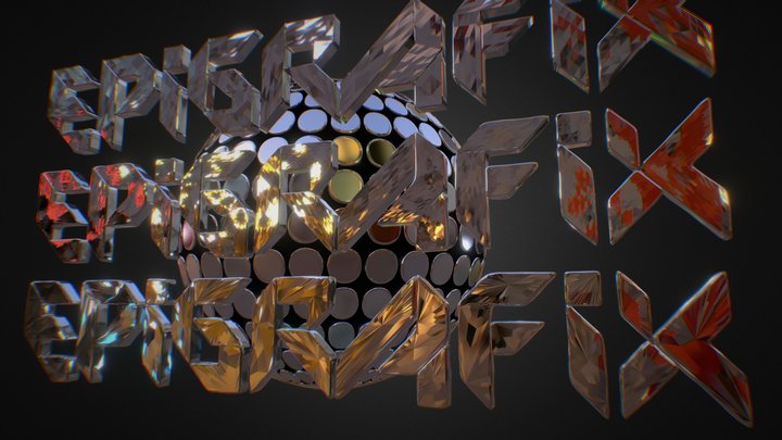 Sparkling Text 3D Model